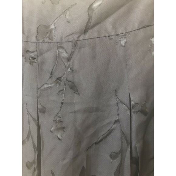 Hillard & Hanson Black Floral Lined Pleated A Line Women’s Skirt Size 12 - Picture 4 of 4